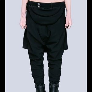 Long Clothing Adjustable Drop Crotch Clip Pants
